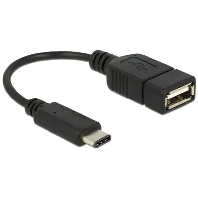 Adapter USB Delock 65579 USB-C auf USB-A 2.0 15 cm Schwarz