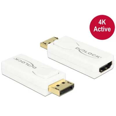 Adapter DisplayPort 1.2 nach HDMI DeLOCK Weiß