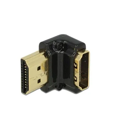 Adapter HDMI 90° DeLOCK Stecker/Buchse Schwarz