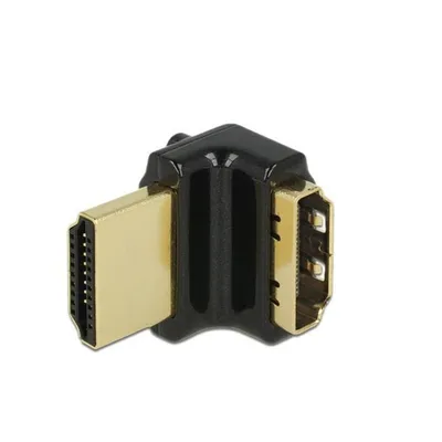 Adapter HDMI-A/HDMI-A F/M 90° Schwarz DeLOCK