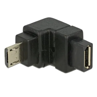 Adapter USB 2.0 Micro-B Männlich zu Weiblich DeLOCK Schwarz