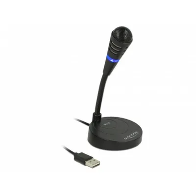 Mikrofon DeLOCK 65868 USB mit Schwanenhals und Touch-Stummschalter