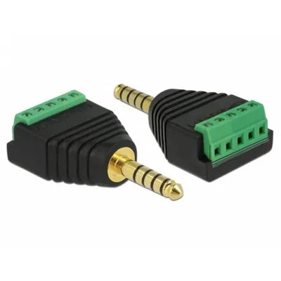 Adapter DeLOCK 4.4 mm zu Klemmenblock schwarz/grün