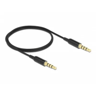 Audio-Kabel 3,5 mm 4-polig DeLOCK Ultra Slim 0,5 m schwarz