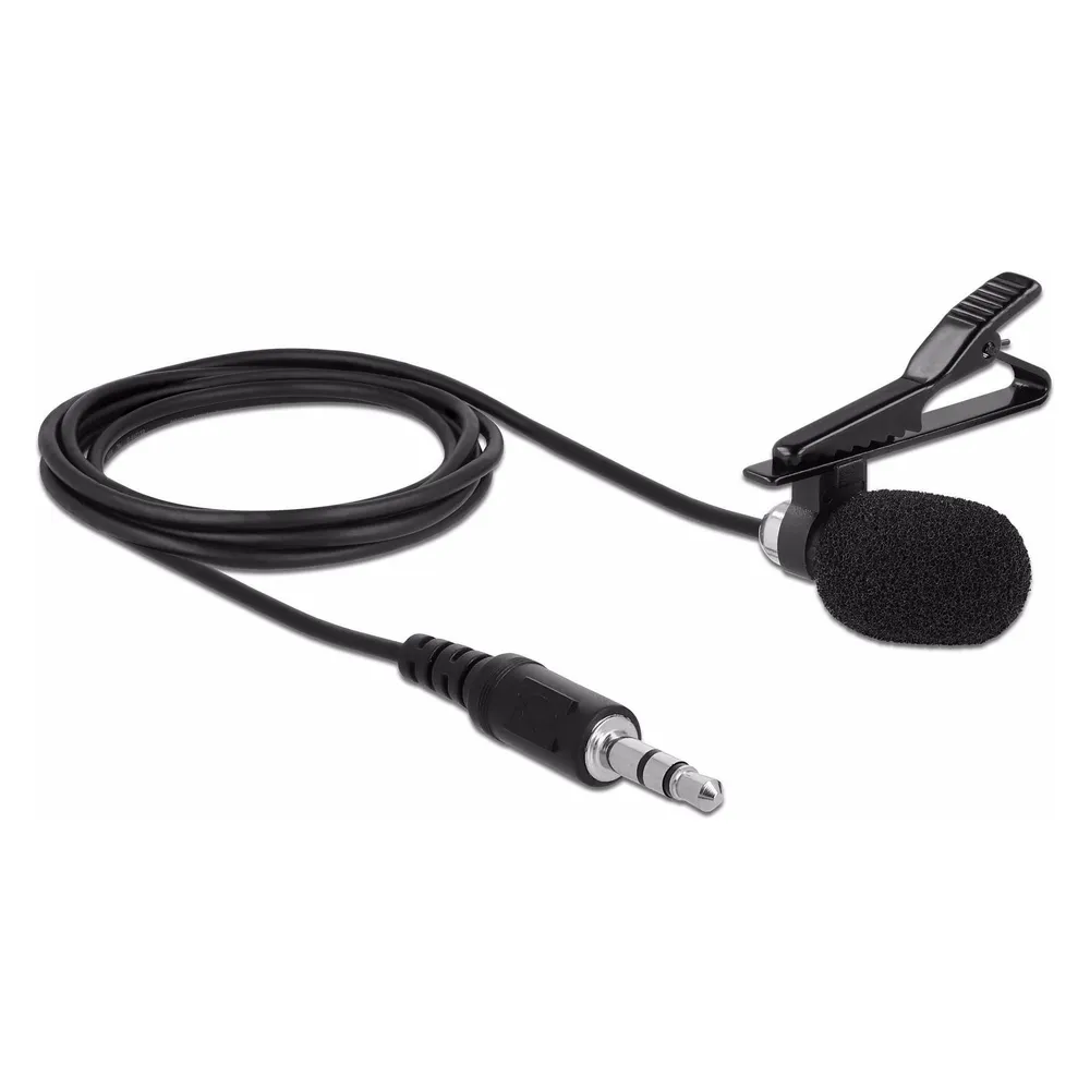 Mikrofon DeLOCK 66279 omnidirektional kabelgebunden mit Clip und 1