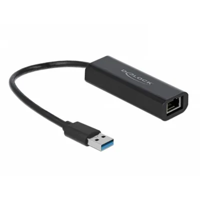 Netzwerkkarte DeLOCK 66299 USB-A Ethernet 2,5 Gb/s mit 15 cm Kabel schwarz