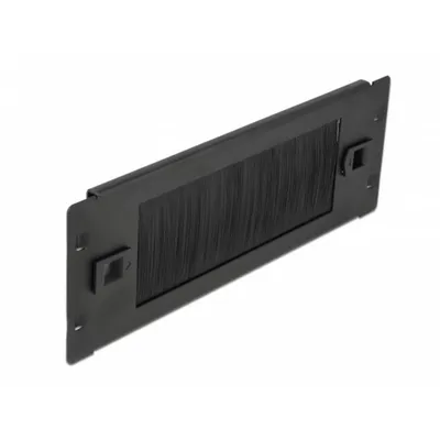 Brushpanel DeLock 66345 2U für 10" Racks werkzeuglose Montage Schwarz