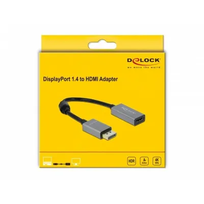 Adapter DeLOCK DisplayPort 1.4 auf HDMI 4K 60 Hz HDR 0,2 m