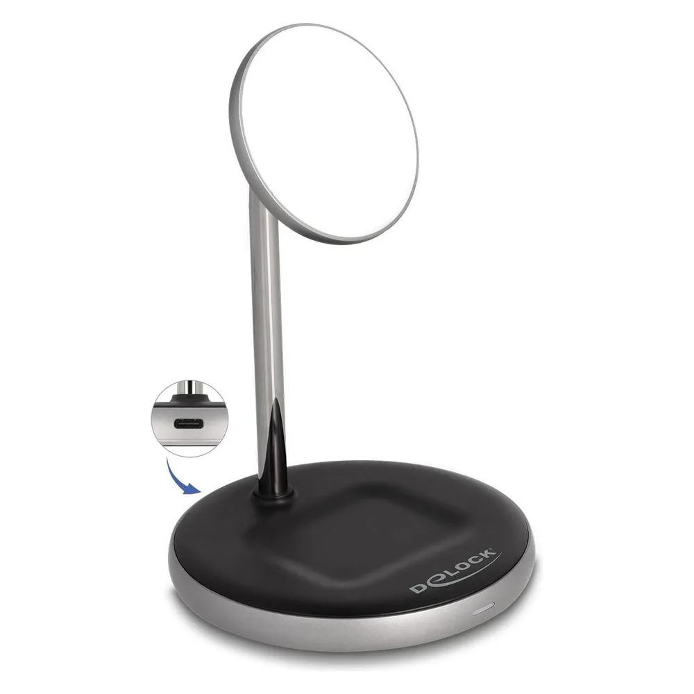 Delock Wireless Charger 2 in 1 mit 5 W / 7,5 W / 10 W / 15 W