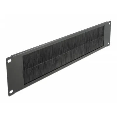 Brush Panel DeLock 66482 2U 19" Schwarz für Kabelmanagement Rack