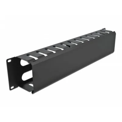 Kabelmanagement-Panel DeLOCK 19" 2U schwarz mit 4 Öffnungen