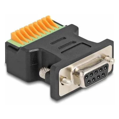 Adapter DeLOCK D-Sub 9 Weiblich zu Klemmenblock mit Drucktaster