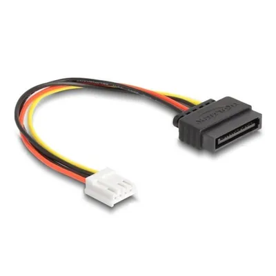 DeLOCK Stromkabel SATA 15 Pins zu Floppy 4 Pins 15 cm