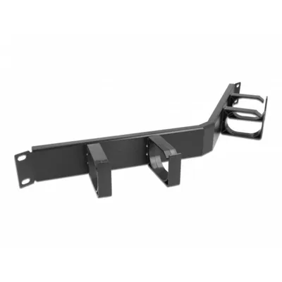 Kabelmanagementpanel DeLock 66667 1U 19" Metall mit 4 abgewinkelten Haken Schwarz