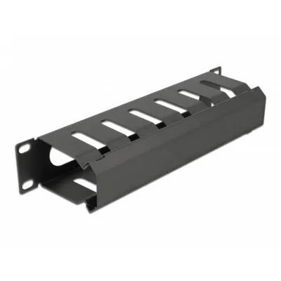 Kabelmanagementpanel DeLock 66843 10" 1U Metall Schwarz Abnehmbare Abdeckung