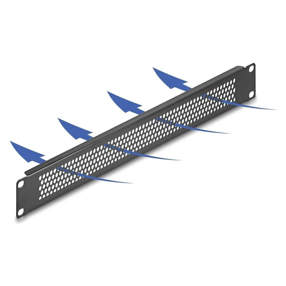 Delock 19" Blindpanel mit runden Löchern 1 HE schwarz