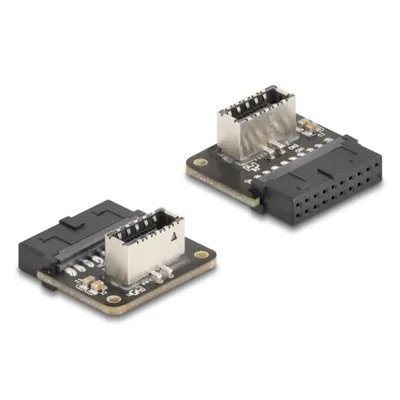 Gender Changer DeLock 67239 19-pin USB auf USB Type-E Schwarz 90° Adapter