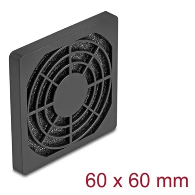 Lüftergitter Delock 67310 herausnehmbarer Filter ABS 60 mm schwarz