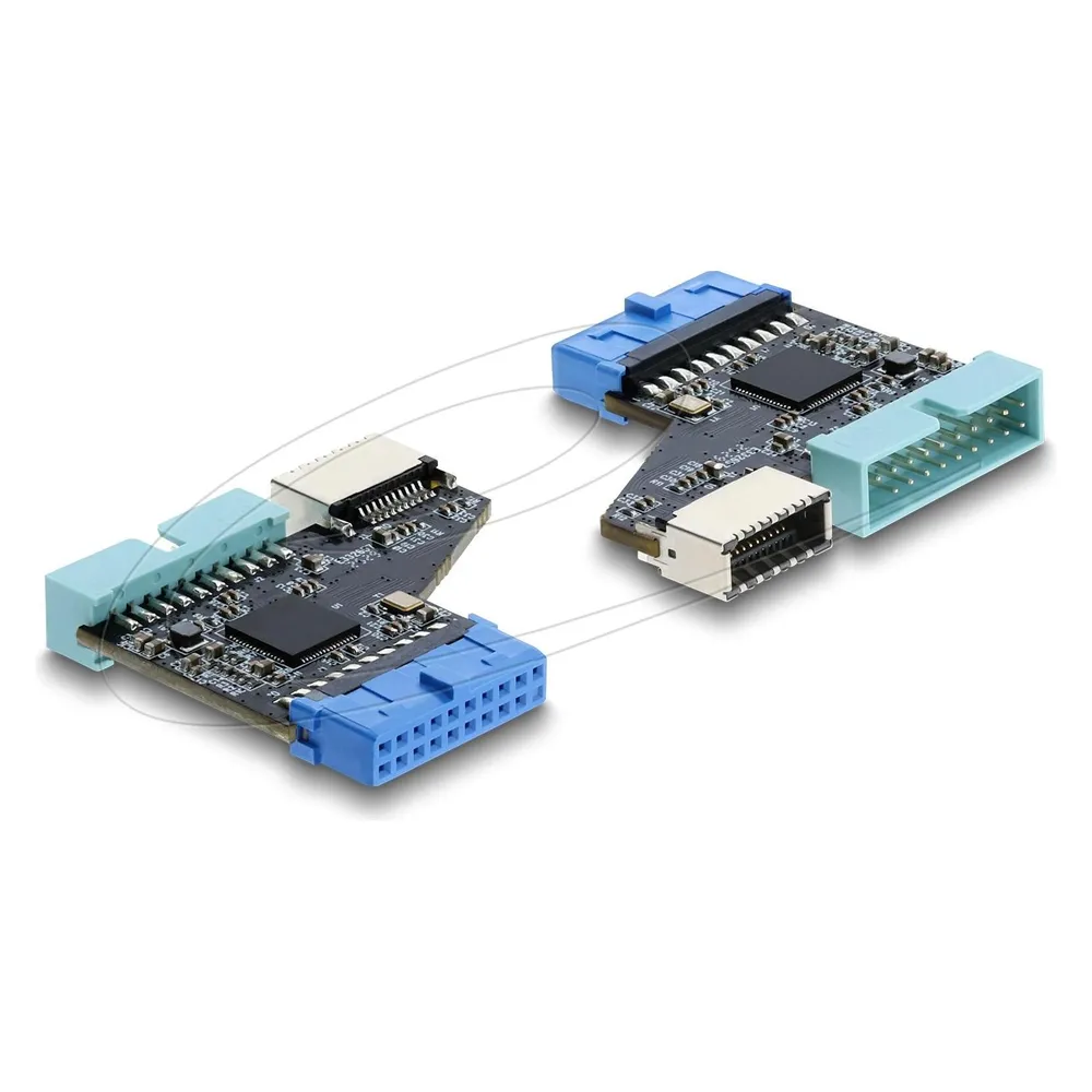 DeLOCK 67343 USB 3.0 Adapter 20-Pin Intern auf 2x USB 3.0 und Type-E Key A