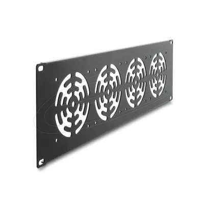 Rückwand Delock 67417 19 Zoll 4 Lüfter 3U Metall dunkelgrau