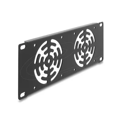 Rückwand Delock 67432 Rack 10 Zoll 2U integrierte Lüfter Metall grau