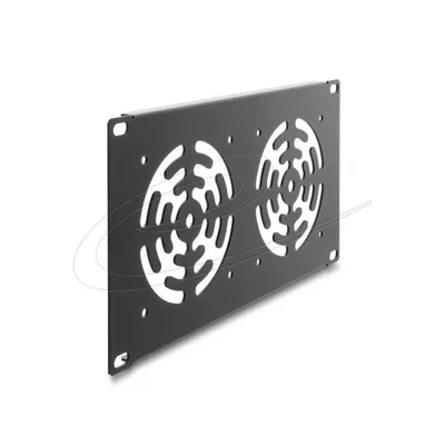 Rückwand Delock 67433 integrierte Lüfter Rack 10 Zoll 3U Metall dunkelgrau