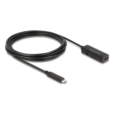 USB-C-Verlängerungskabel DeLOCK 80027 3 m USB 3.2 Gen 2 10 Gbit/s Schwarz