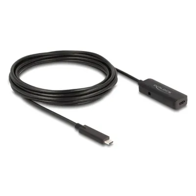 USB-C-Verlängerungskabel DeLOCK 80028 5 m USB 3.2 Gen 2 10 Gbit/s Schwarz