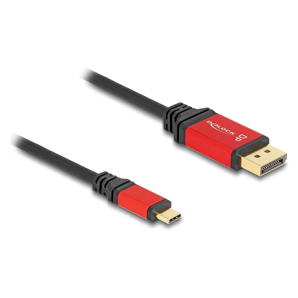 Delock USB Type-C™ zu DisplayPort Kabel (DP Alt Mode) 8K 30 Hz mit HDR Funktion 3 m rot