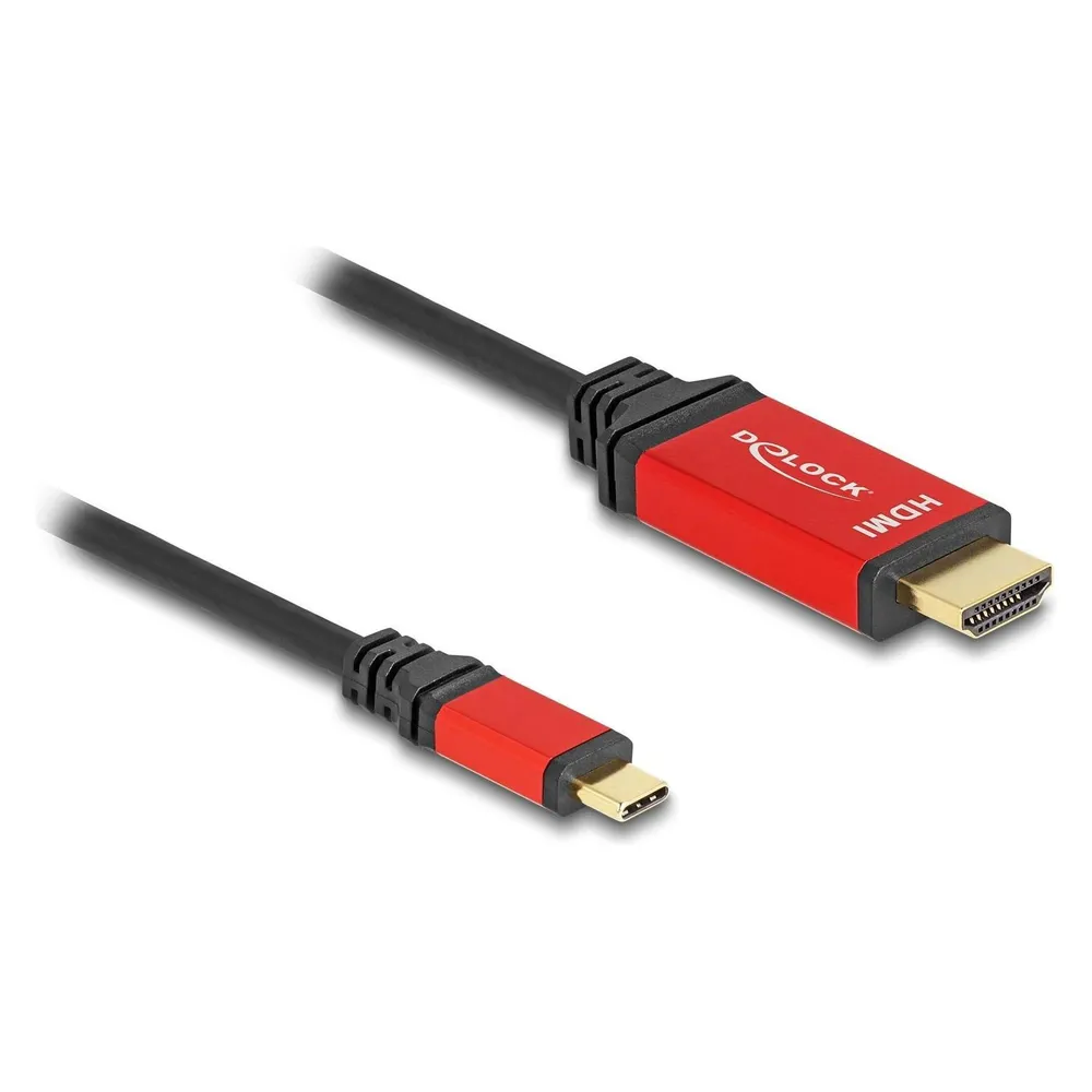 Delock USB Type-C™ zu HDMI Kabel (DP Alt Mode) 8K 60 Hz mit HDR Funktion 2 m rot
