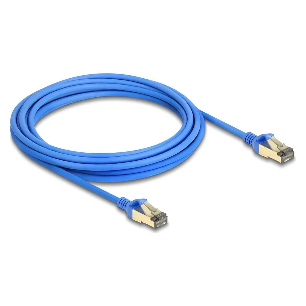 Delock RJ45 Netzwerkkabel Cat.8.1 F/FTP Slim 5 m blau