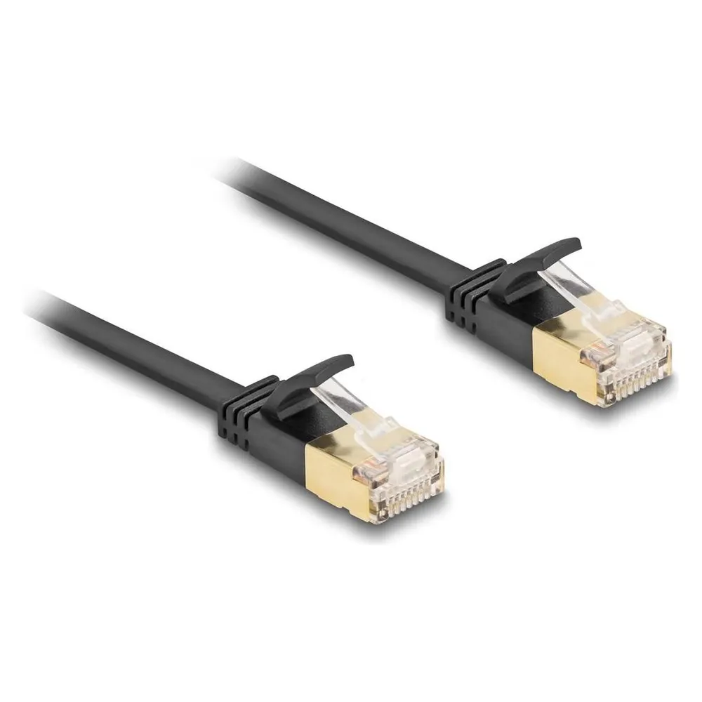 Delock RJ45 Netzwerkkabel Cat.6A Stecker zu Stecker mit robu (U/FTP, CAT7, 1 m)