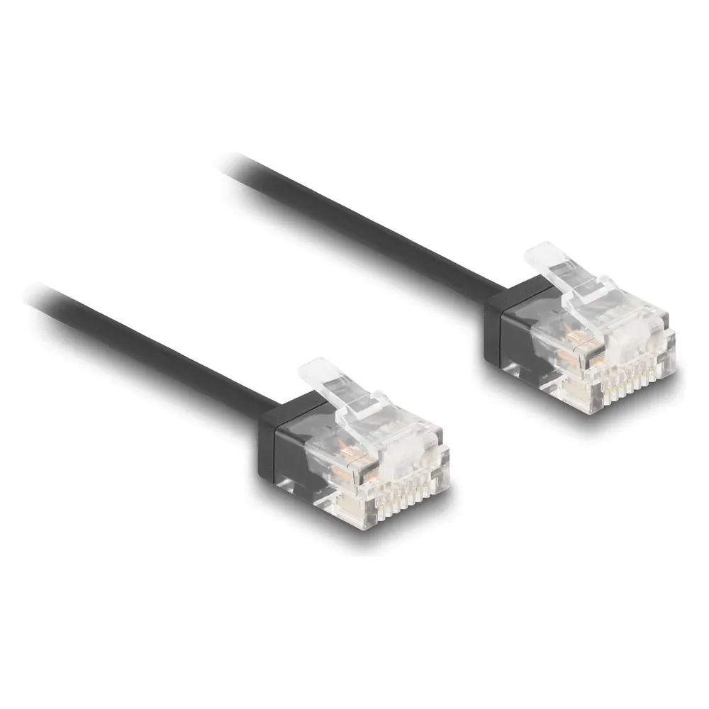 Delock RJ45 Netzwerkkabel Cat.6 UTP Ultra Slim 2 m schwarz m
