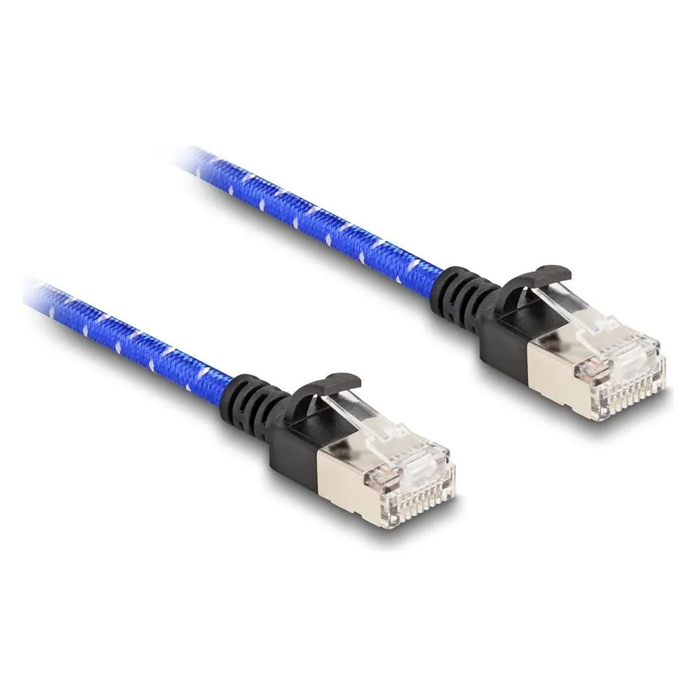 Delock RJ45 Netzwerkkabel mit Geflechtmantel Cat.6A U/FTP Sl (U/FTP, CAT6a, 2 m)