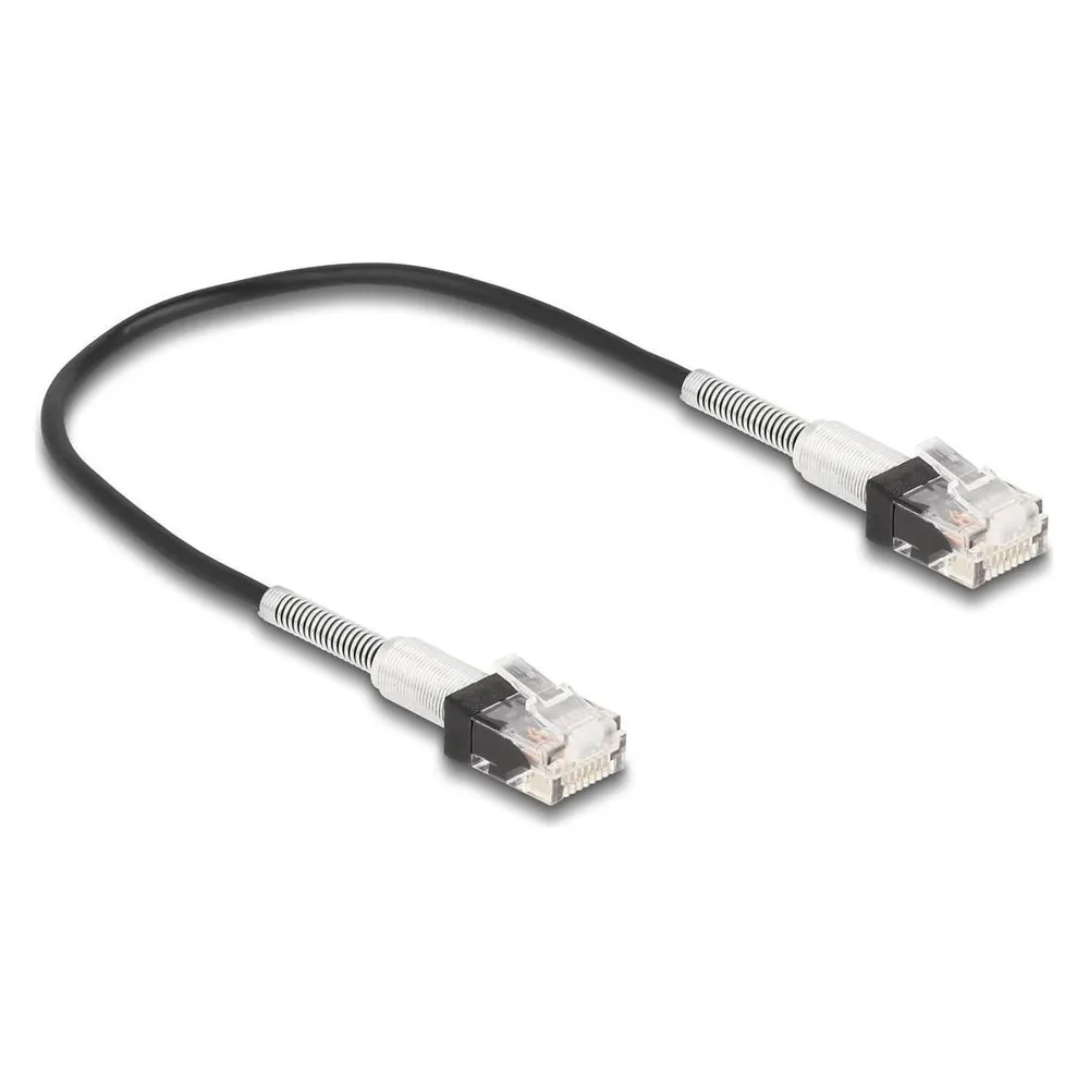 Delock RJ45 Netzwerkkabel mit doppeltem Knickschutz Cat.6A U (CAT6a, 0.30 m)