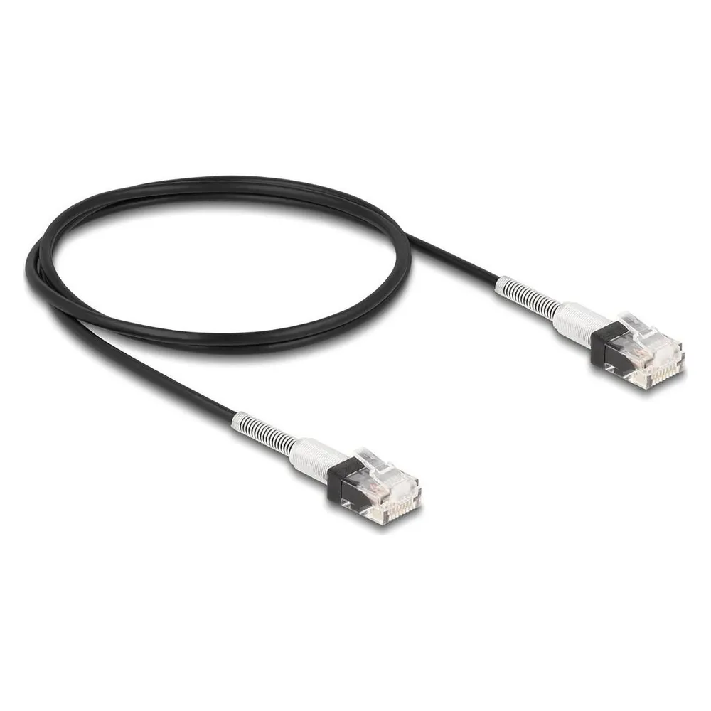Delock RJ45 Netzwerkkabel mit doppeltem Knickschutz Cat.6A U (CAT6a, 1 m)