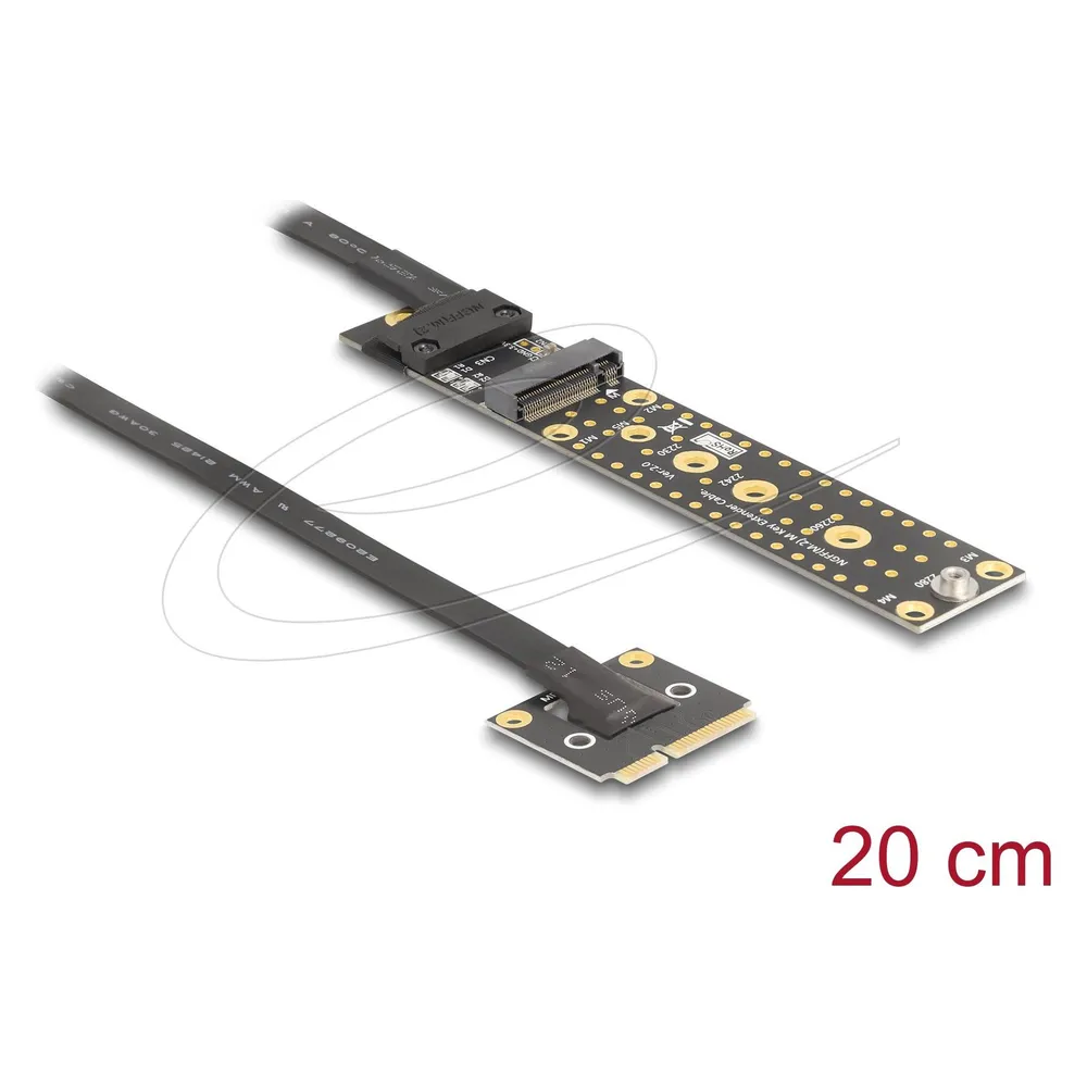 Adapter Delock 81501 M.2 auf Mini PCIe Kabel 20 cm schwarz