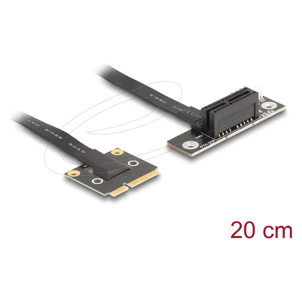 Adapter Delock 81504 Mini PCI Express PCIe x1 Kabel 20 cm schwarz