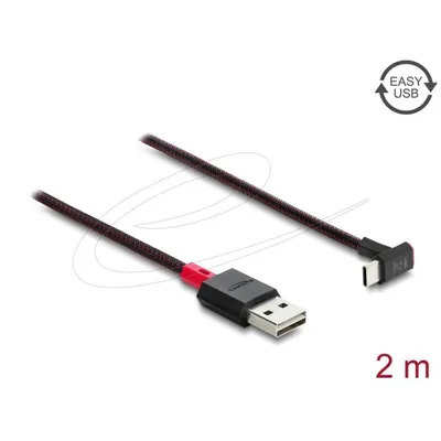 Kabel USB DeLOCK 81551 2 m USB A nach USB C USB 2.0 Rot Schwarz