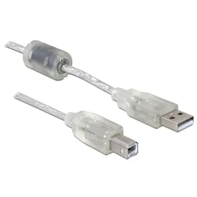 Kabel USB 2.0 A-B DeLOCK 0,5 m Grau