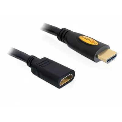HDMI-Verlängerungskabel DeLOCK 1 m Schwarz