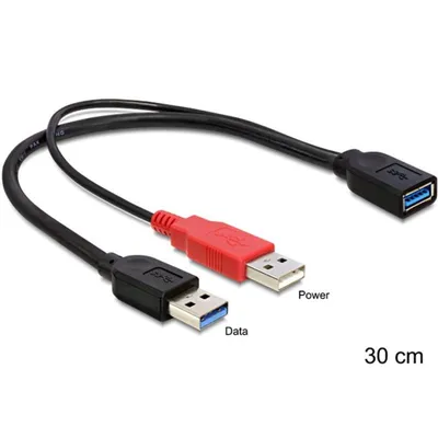 USB-Kabel DeLOCK 83176 0,3 m USB 3.2 Gen 1 2 x USB A