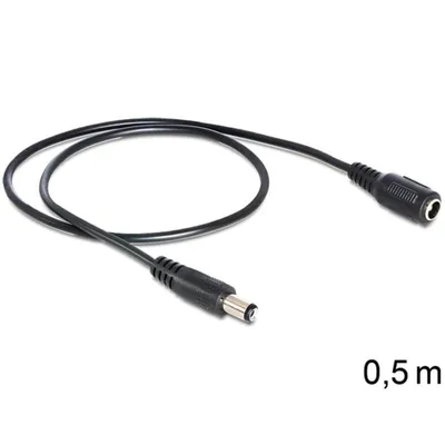 Verlängerungskabel DeLOCK 83290 Schwarz 0,5 m