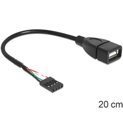 Internes USB-Kabel DeLOCK 83291 0,2 m USB A Weiblich zu Weiblich
