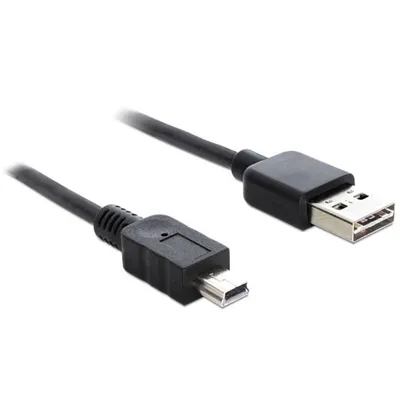 Kabel DeLOCK 1 m Schwarz Stecker/Stecker USB 2.0 A zu Mini-USB