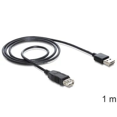 USB 2.0-A-Kabel DeLOCK EASY-USB 1m Schwarz
