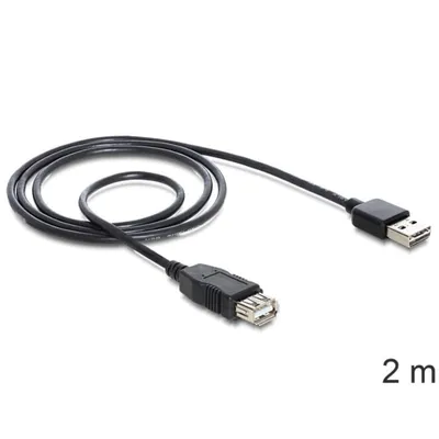 Kabel USB 2.0-A DeLOCK EASY-USB 2m Schwarz
