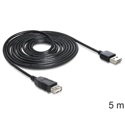 Kabel USB Delock EASY-USB 2.0-A 5m schwarz