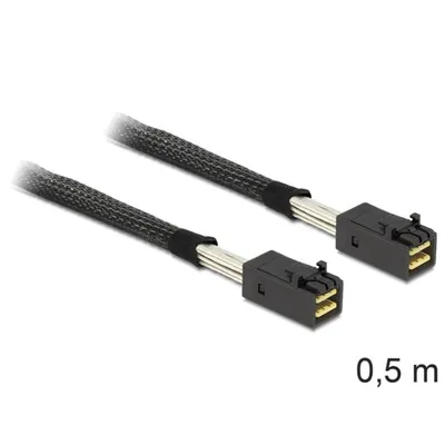Kabel DeLOCK Mini SAS HD x 4 SFF 8643 0,5 m Schwarz