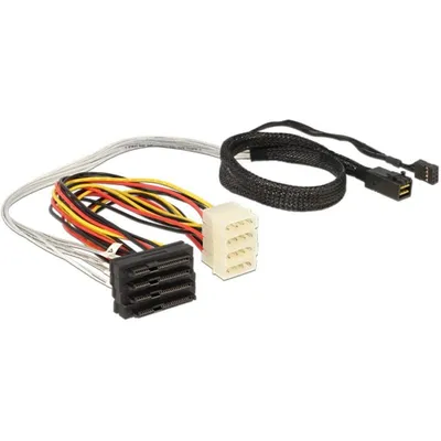 Kabel DeLOCK 83390 Mini SAS HD zu SAS 0,5 m Stecker/Buchse Mehrfarbig